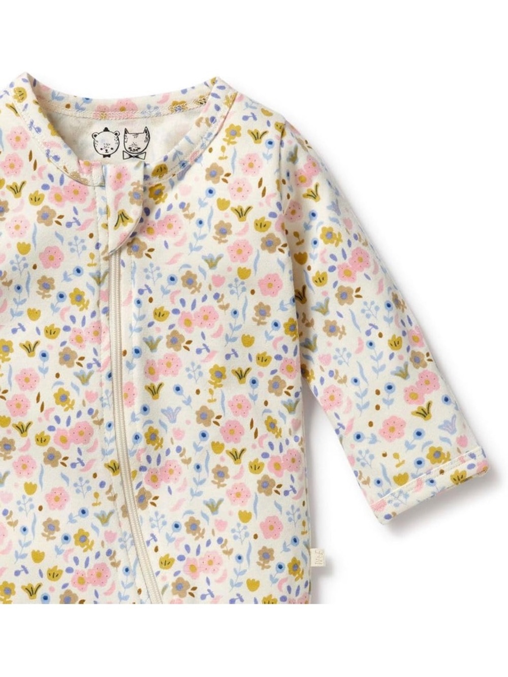 Newborn One-Piece Bodysuit in Ava Floral. Organic cotton Gots Certified - Picture 3 of 7